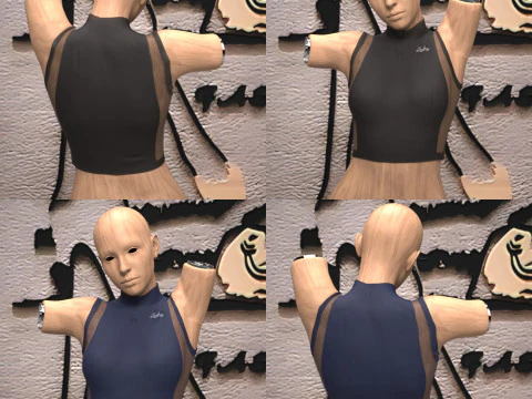 Ribbed Mockneck for Genesis 9 3D Model