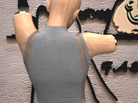 Ribbed Mockneck for Genesis 9 3D Model