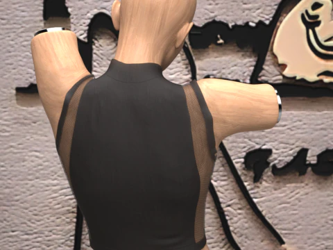 Ribbed Mockneck for Genesis 9 3D Model