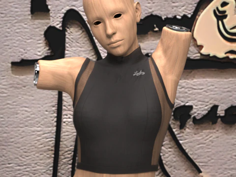 Ribbed Mockneck for Genesis 9 3D Model