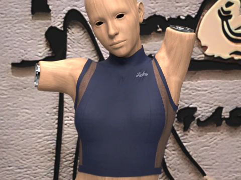 Ribbed Mockneck for Genesis 9 3D Model