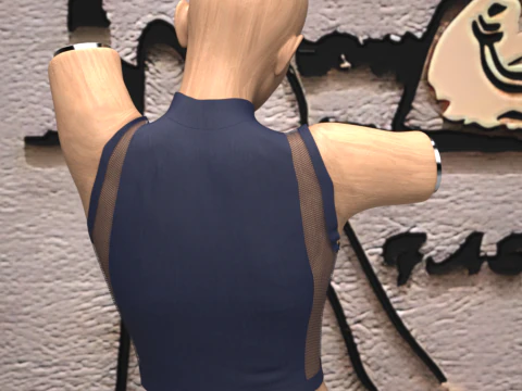 Ribbed Mockneck for Genesis 9 3D Model