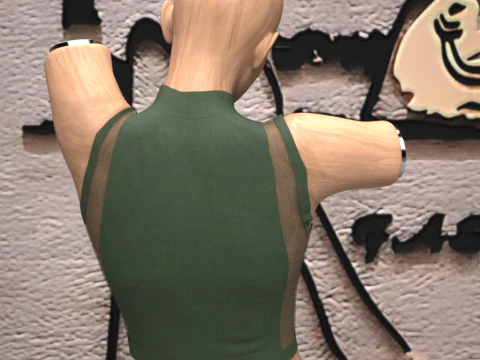 Ribbed Mockneck for Genesis 9 3D Model