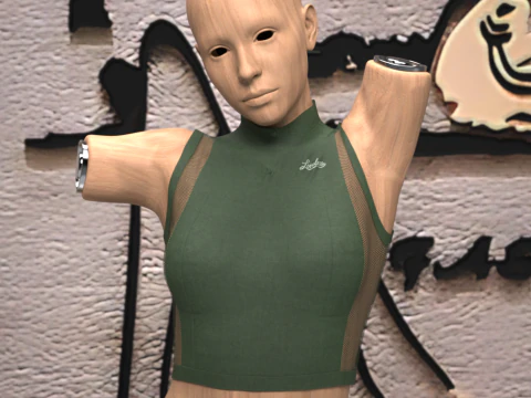 Ribbed Mockneck for Genesis 9 3D Model