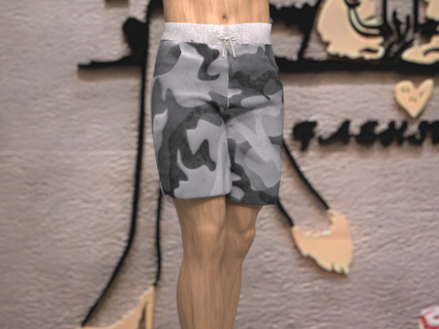 Beach Shorts for Genesis 9 3D Model