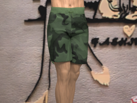 Beach Shorts for Genesis 9 3D Model