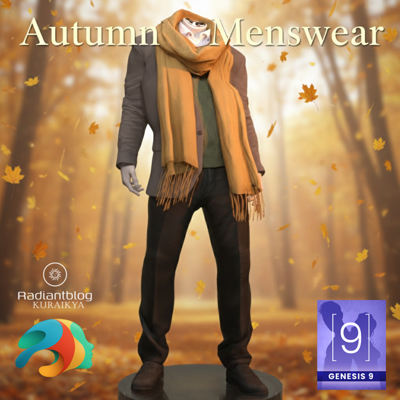 Autumn Menswear for Genesis 9 3D Model .c4d .max .obj .3ds .fbx .stl .blend 
