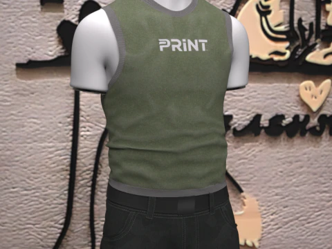 Base Tanktop for Genesis 9 3D Model