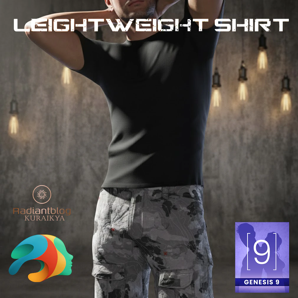 Leightweight Shirt for Genesis 9 3D Model .c4d .max .obj .3ds .fbx .stl .blend 