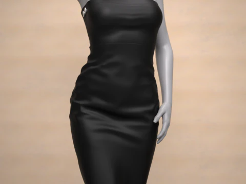 Strapless Dress for Genesis 8 Female 3D Model