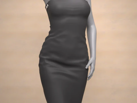 Strapless Dress for Genesis 8 Female 3D Model