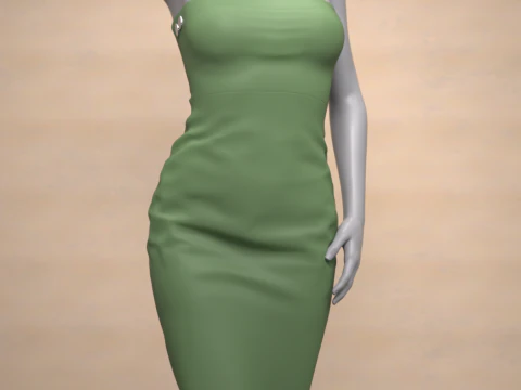 Strapless Dress for Genesis 8 Female 3D Model