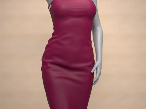 Strapless Dress for Genesis 8 Female 3D Model