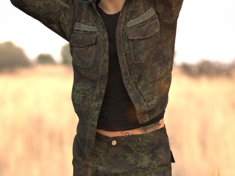 Genesis 9 i&ccedil;in &Ouml;zensiz &Uuml;niforma 3D Model