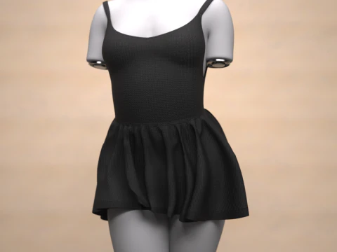 Skater Dress for Genesis 9 3D Model