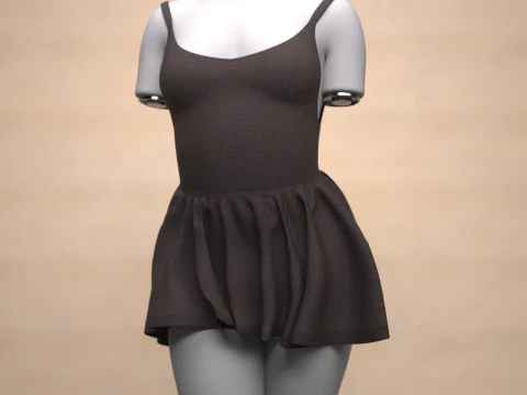 Skater Dress for Genesis 9 3D Model