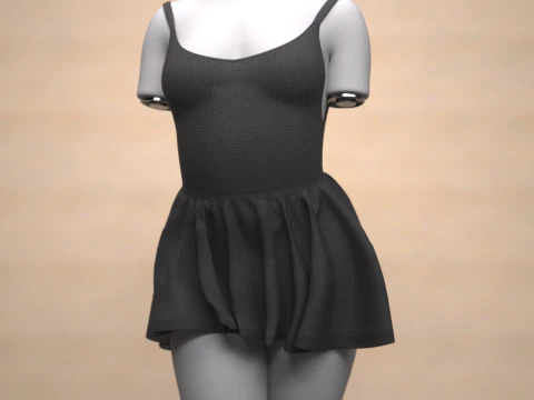Skater Dress for Genesis 9 3D Model