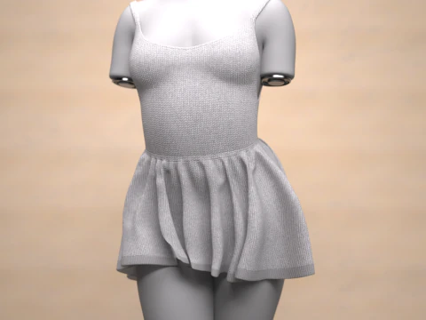 Skater Dress for Genesis 9 3D Model