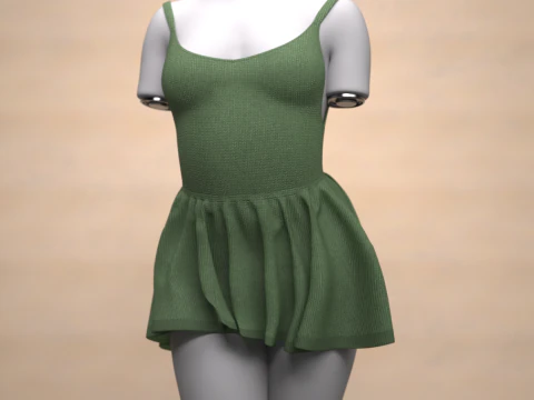 Skater Dress for Genesis 9 3D Model