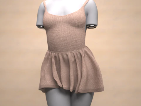 Skater Dress for Genesis 9 3D Model