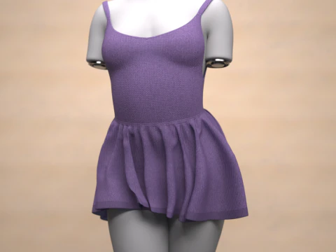 Skater Dress for Genesis 9 3D Model