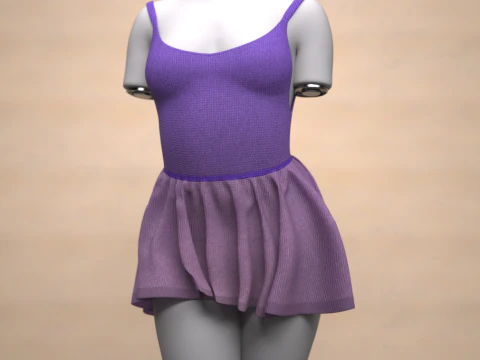 Skater Dress for Genesis 9 3D Model