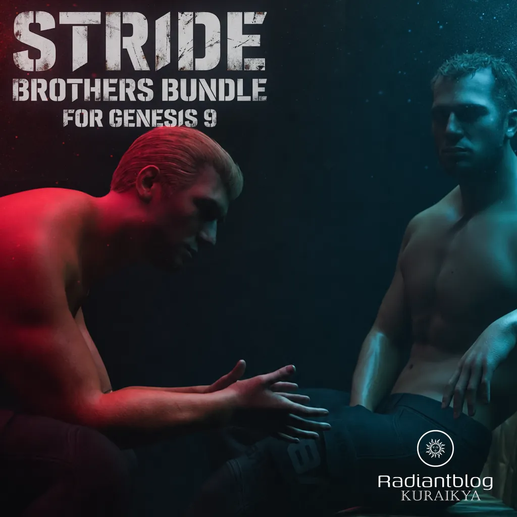 Stride - Brothers Bundle for Genesis 9 3D Model .c4d .max .obj .3ds .fbx .stl .blend