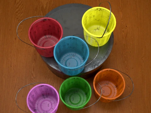 Bucket Daz3D Prop 3D Model