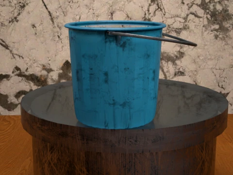 Bucket Daz3D Prop 3D Model