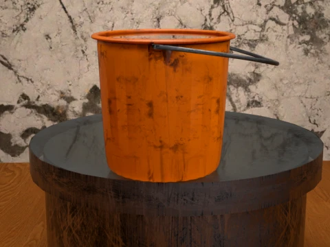Bucket Daz3D Prop 3D Model