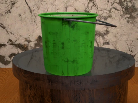 Bucket Daz3D Prop 3D Model