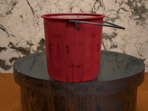 Bucket Daz3D Prop 3D Model