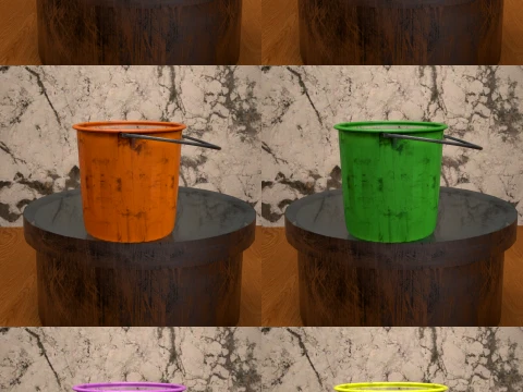 Bucket Daz3D Prop 3D Model