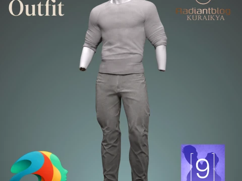 Pakaian Dalight untuk Genesis 9 Pria Model 3D
