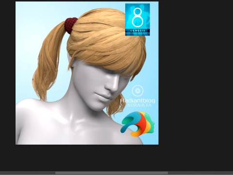 Amy Pigtails Bundle for Genesis 8 and 81 Female 3D Model
