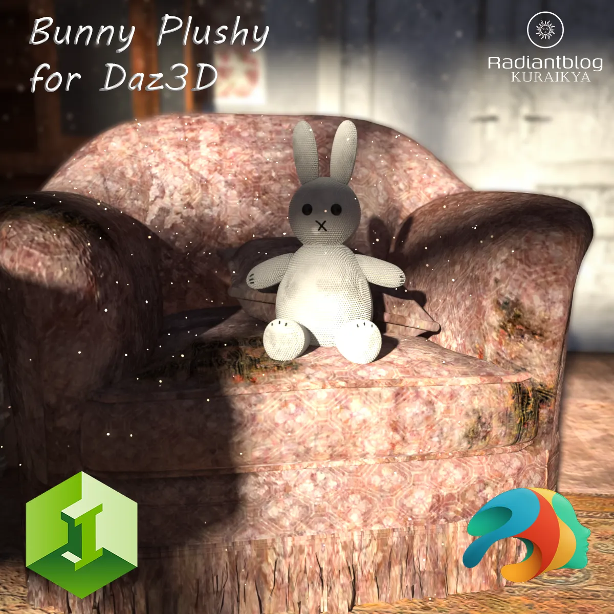 Bunny Plushie Figure for Daz3D 3D Model .c4d .max .obj .3ds .fbx .stl .blend 