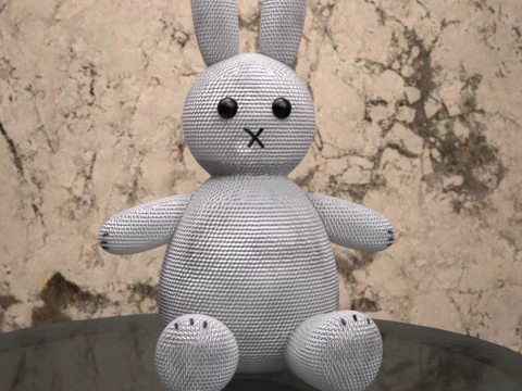Bunny Plushie Figure for Daz3D 3D Model