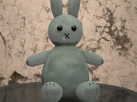 Bunny Plushie Figure for Daz3D 3D Model
