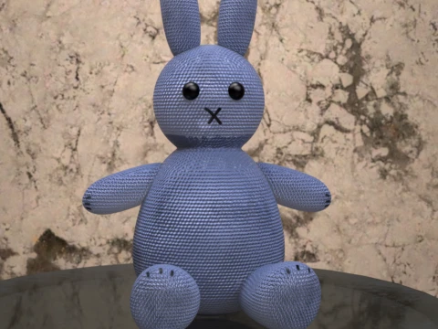 Bunny Plushie Figure for Daz3D 3D Model