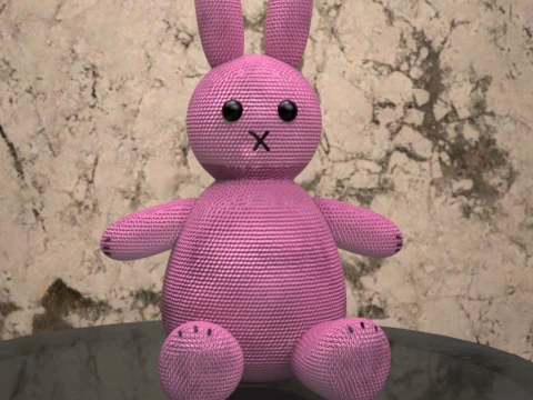 Bunny Plushie Figure for Daz3D 3D Model