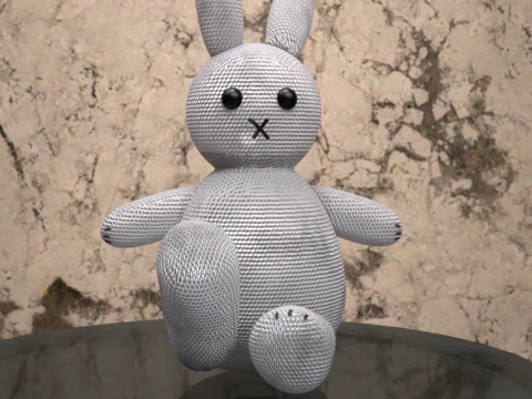 Bunny Plushie Figure for Daz3D 3D Model