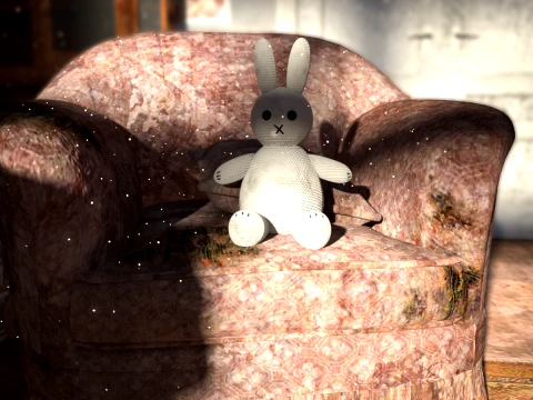 Bunny Plushie Figure for Daz3D 3D Model