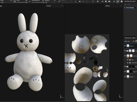 Bunny Plushie Figure for Daz3D 3D Model