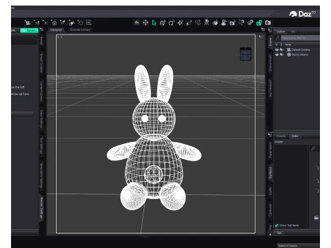 Bunny Plushie Figure for Daz3D 3D Model