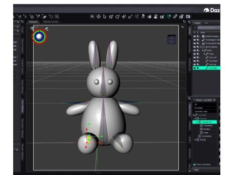Bunny Plushie Figure for Daz3D 3D Model
