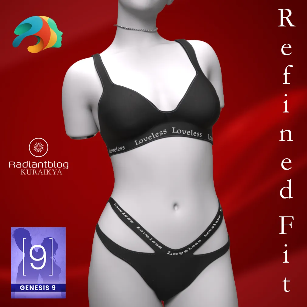 Refined Fit for Genesis 9 3D Model .c4d .max .obj .3ds .fbx .stl .blend