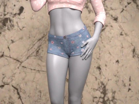 Tiffy Outfit for Genesis 8 Female Bundle 3D Model