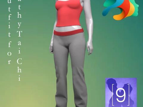 Traje de Kathy Tai Chi para Génesis 9 Modelo 3D