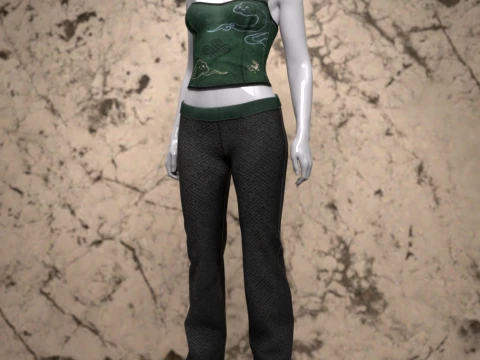 Kathy Tai Chi Outfit for Genesis 9 3D Model