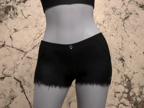 Leather Shorts for Genesis 9 3D Model